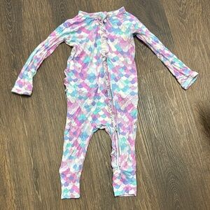 Colorful Scallop Pattern Kids One Piece
